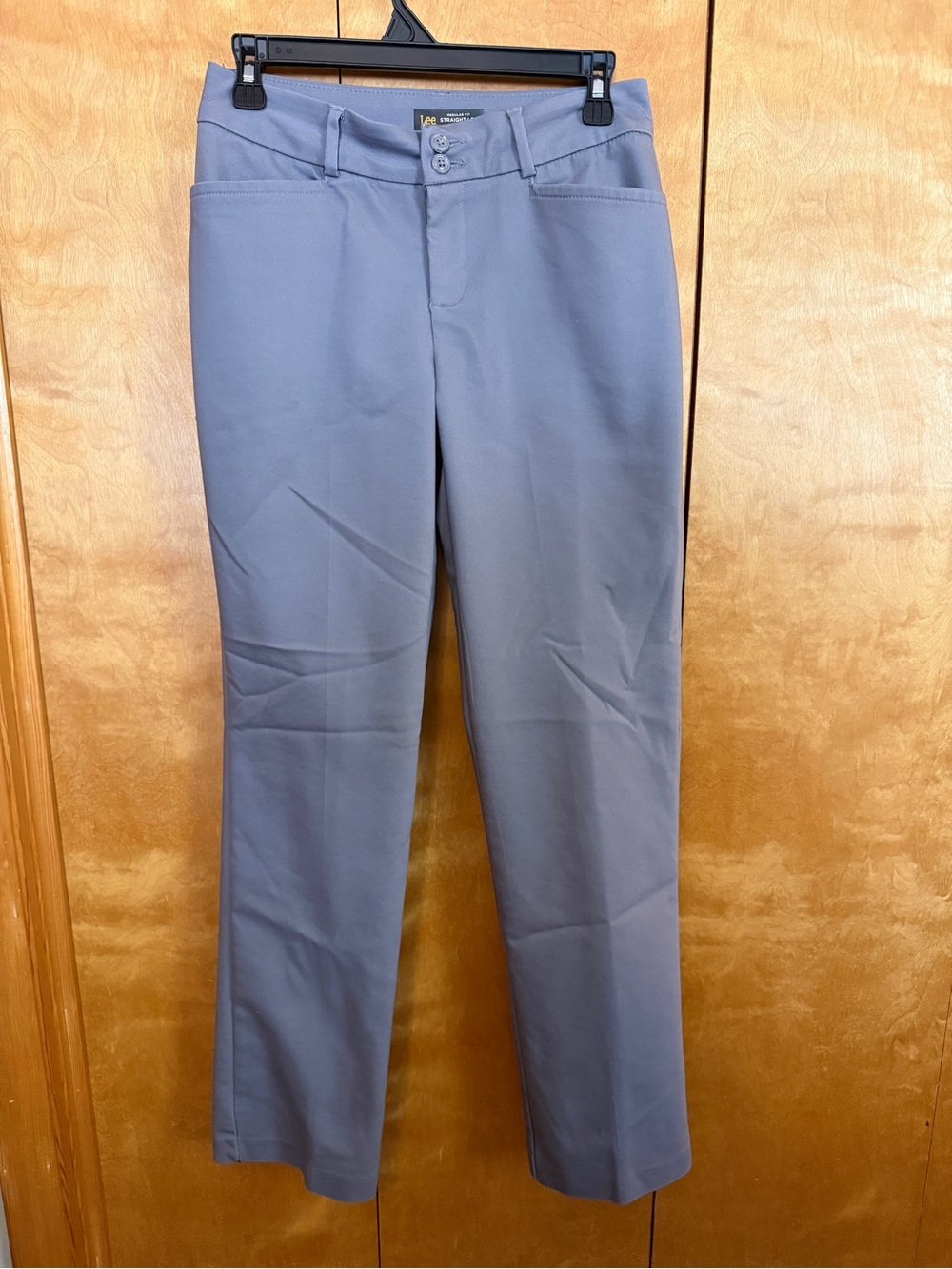 Lee Regular Fit Straight Leg Mid Rise Light Gray Trousers Size 4